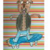 blue skateboard dog, Washington Elementary student